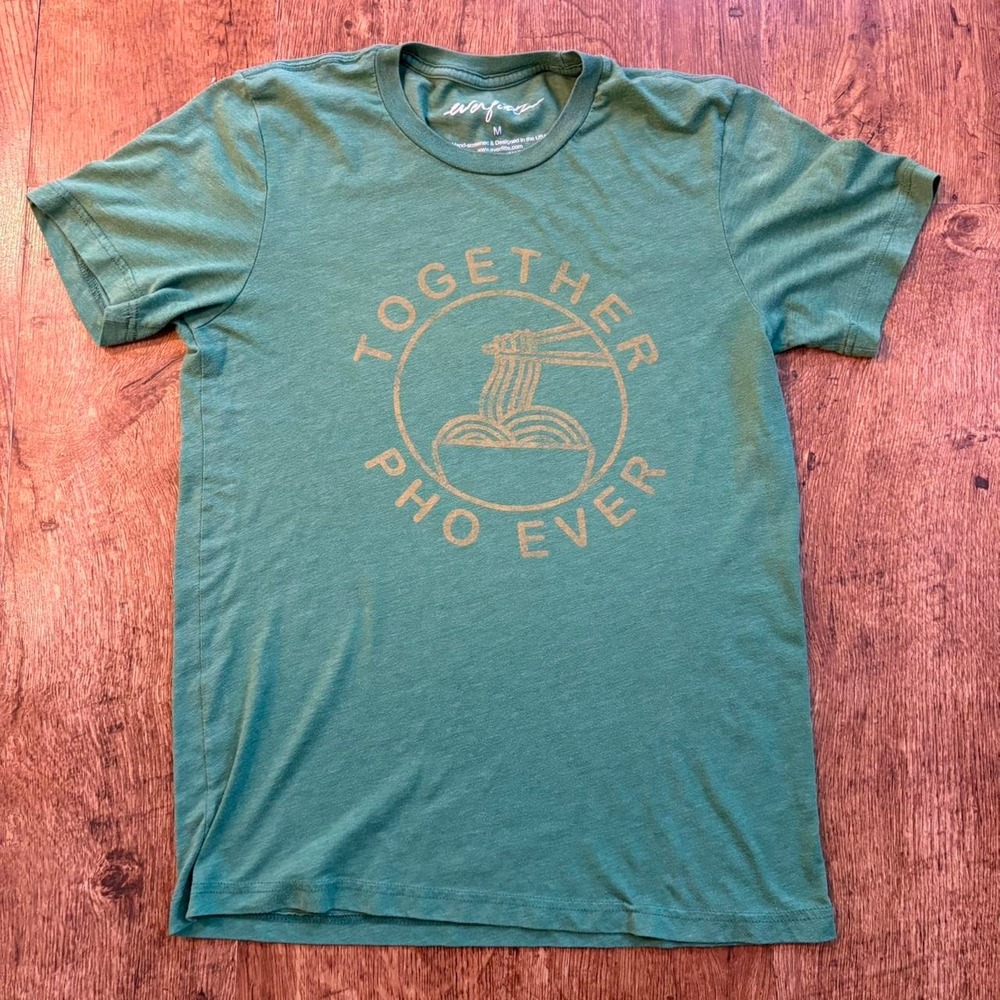Everfitte Together Pho Ever Graphic Tee Green Heather Tri-Blend Mens Medium